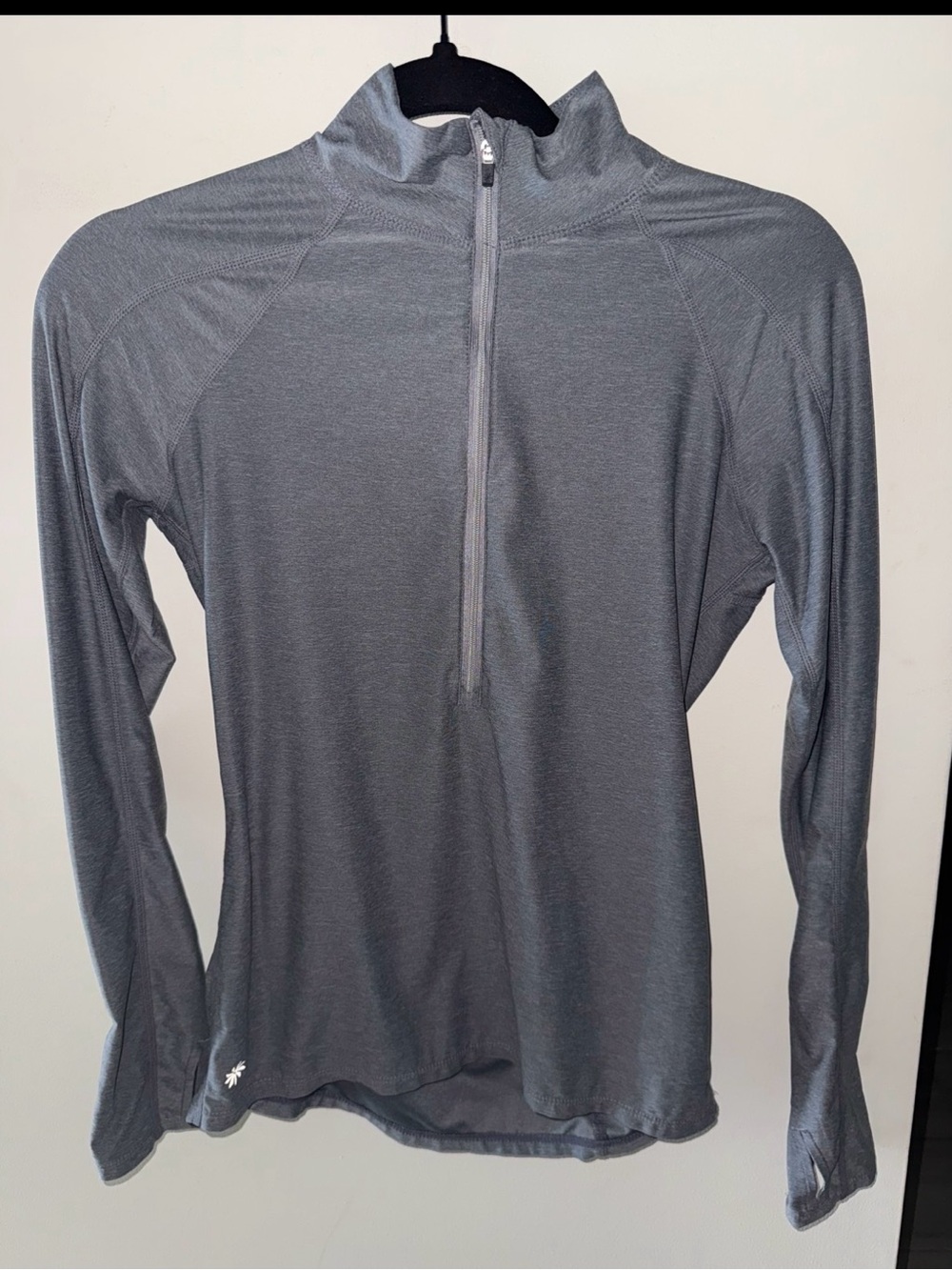Athleta Gray Quarter-Zip Long Sleeve Pullover